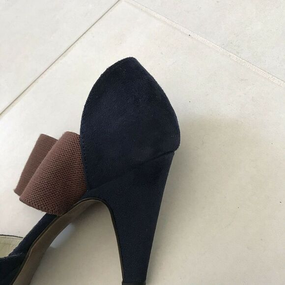 Cri de Coeur Sierra Vegan Suede Open Toe Heels FLAWS - Picture 6 of 8